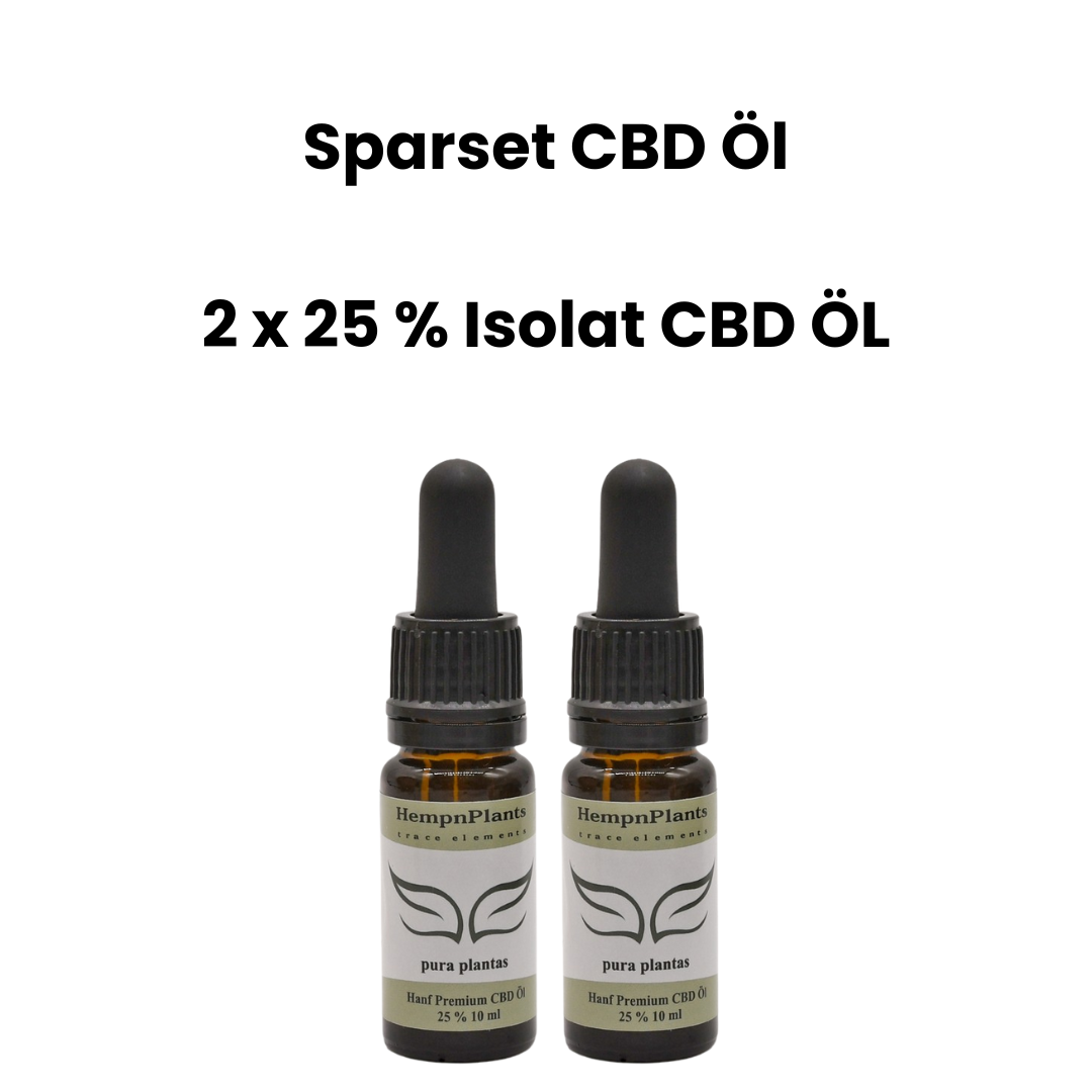 HempnPlants Sparset 2 x 25 % Isolat CBD ÖL ohne THC