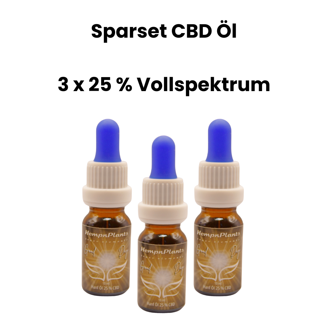 HempnPlants Sparset CBD Öl 3 x CBD Öl Vollspektrum