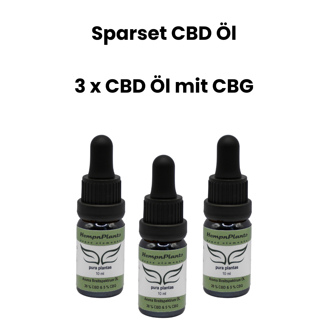 HempnPlants Sparset CBD Öl 3 x CBD Öl mit CBG
