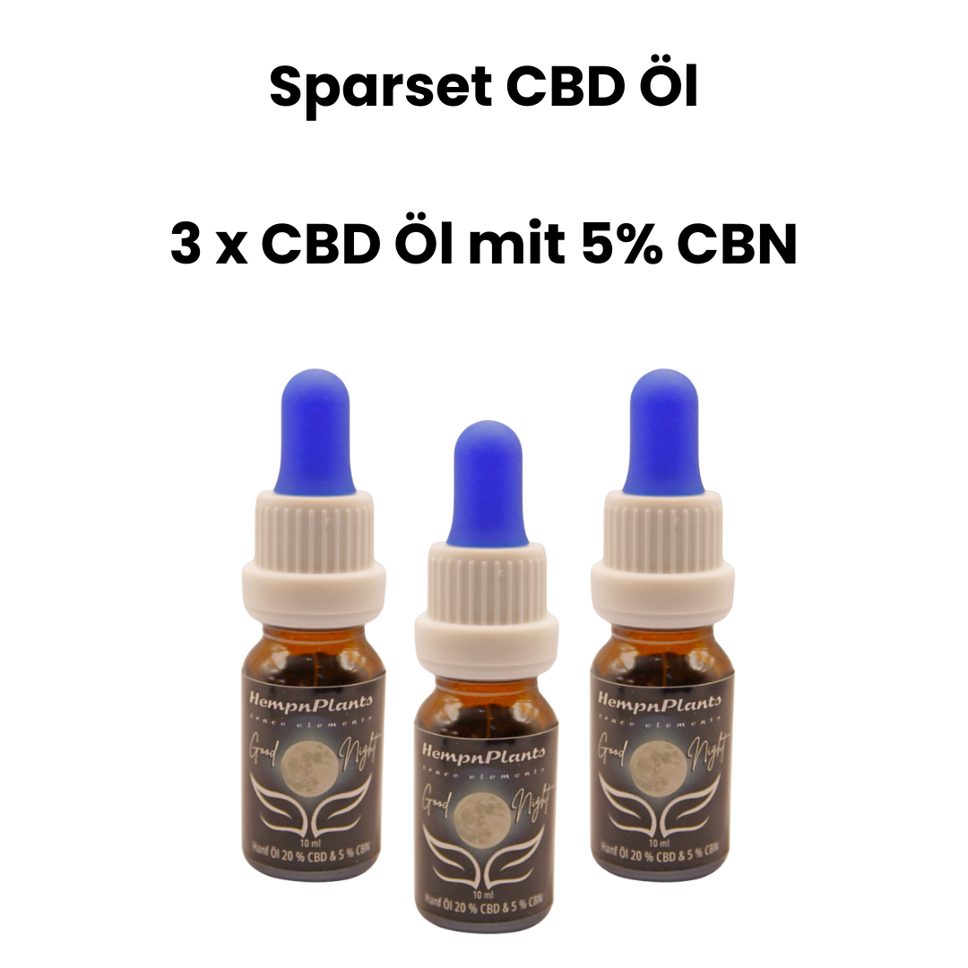 HempnPlants Sparset 3 x CBD Öl mit CBN